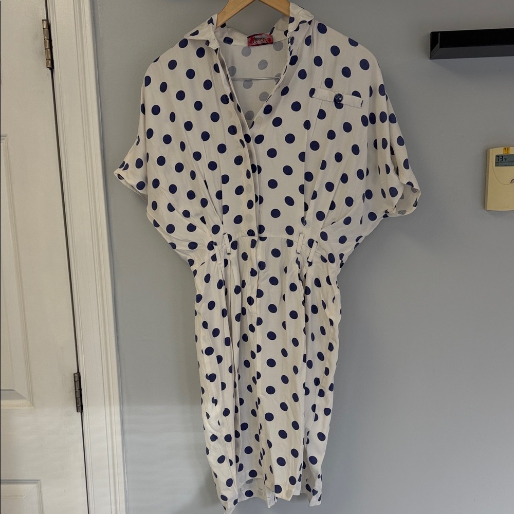 Vintage Hearts Polka Dot Dress